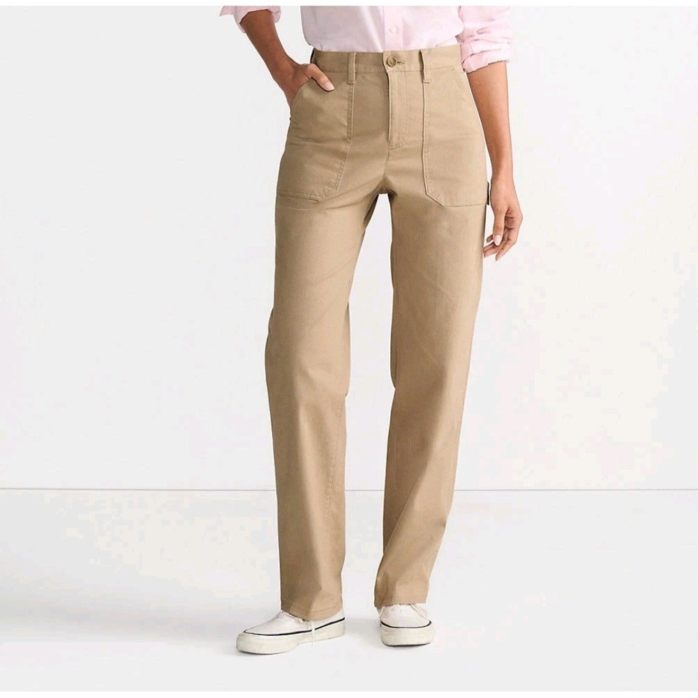 Lands' End Women's Chino High Rise Utility Pants Size 10 Twill 32 X 29